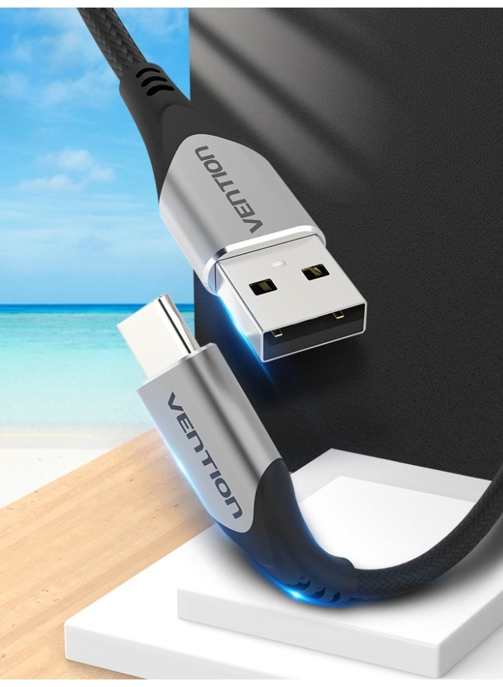 VENTION USB-C to USB 2.0-A Cable   Gray Aluminum Alloy Type Model # CODHF - Image 4