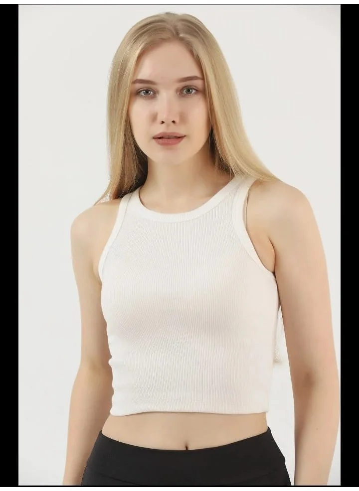 Tektaş Sila Sella Ribbed Sleeveless Flexible Crop