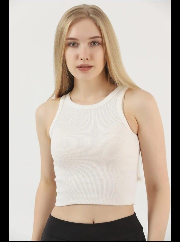 Sila Sella Ribbed Sleeveless Flexible Crop