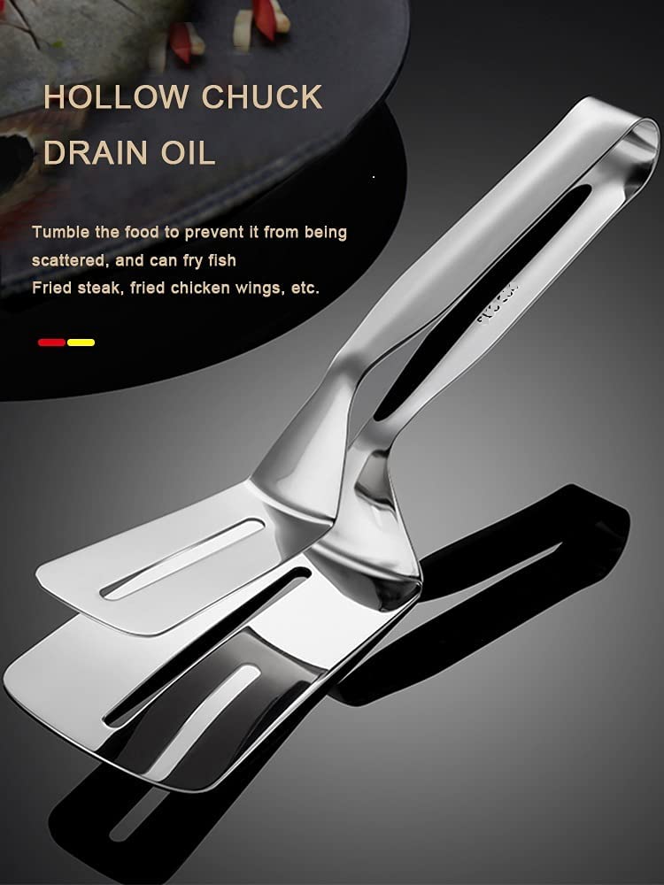 Nexellar Stainless Steel Cooking Tong-Roti Chapati Tong Frying Grilling Toasting Bread Salad Serving Tool at Your Kitchen Restaurant Office - Image 3