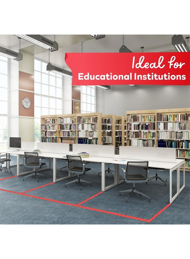 XFasten Carpet Marker Strips For Classroom, 100 Feet (4 Rolls) Carpet Markers For Teachers, Sit Spots For Classroom Carpet, Floor Tape Sensory Path For School (Red, Green, Blue, Yellow) 1-Inch Width - Image 3