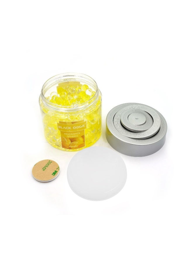 رائحة سوداء معطر جو أسود برائحة الليمون 130 جرام، حبيبات جل معطر جو للسيارة والمنزل والمكتب وخزانة الملابس والحمام، مزيل للروائح يدوم طويلًا، معطر جو برائحة الحمضيات المنعشة، غير سام، صديق للبيئة، لا يحتوي على غاز، معطر جو صلب، حامل أكواب، لوحة القيادة، غرفة الاستخدام، خزانة الملابس، تجديد - Image 3