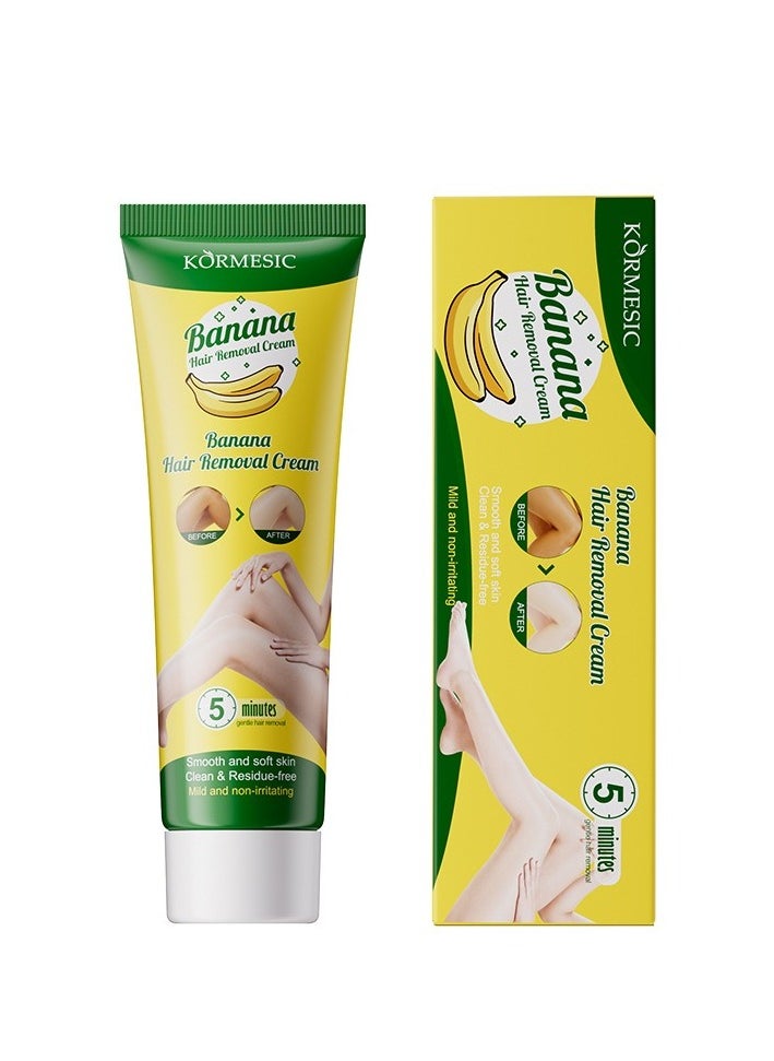 Kormesic Banana Foot Care Set | Essential Foot Care Kit | Includes Foot Mask, Cracked Skin Cream, Leg Cream, Soap, and Hair Removal Cream  - Image 5
