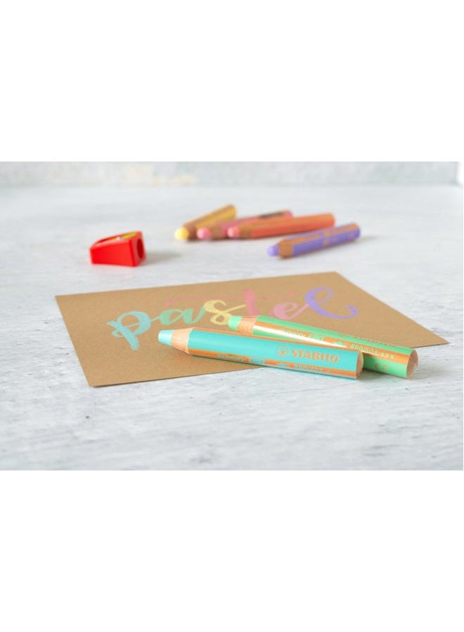 STABILO woody 3 in 1, Set, 6-Color Pastel Set with Sharpener - Image 5