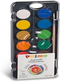PRIMO Primo 126a12fn water color palette with brush - 12 colors 