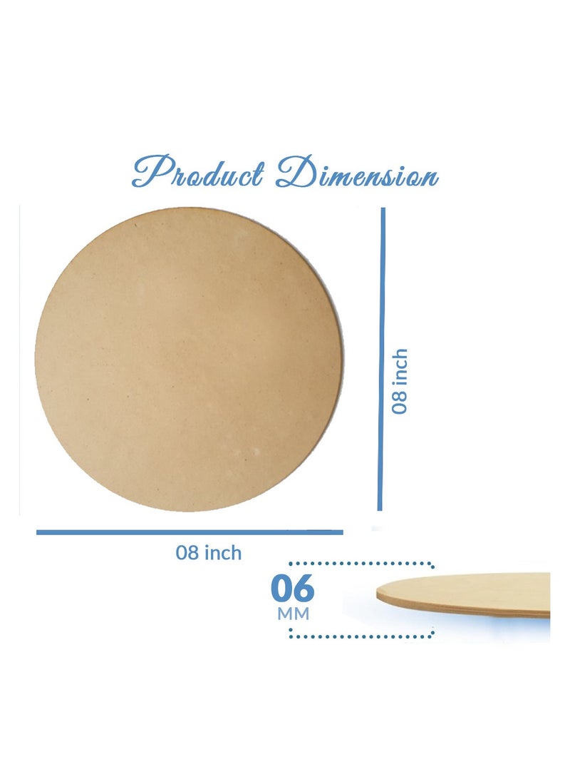 ArtSplash - ArtSplash Plain Round Centre Marked Board Set of 2 for Lippan Art|Mandala kit|Dot Mandala Art Board|Circular Wooden Board|Painting|Resin|Lippan Art Board, Perfect for Painting and Artwork(8 inch) - Image 1