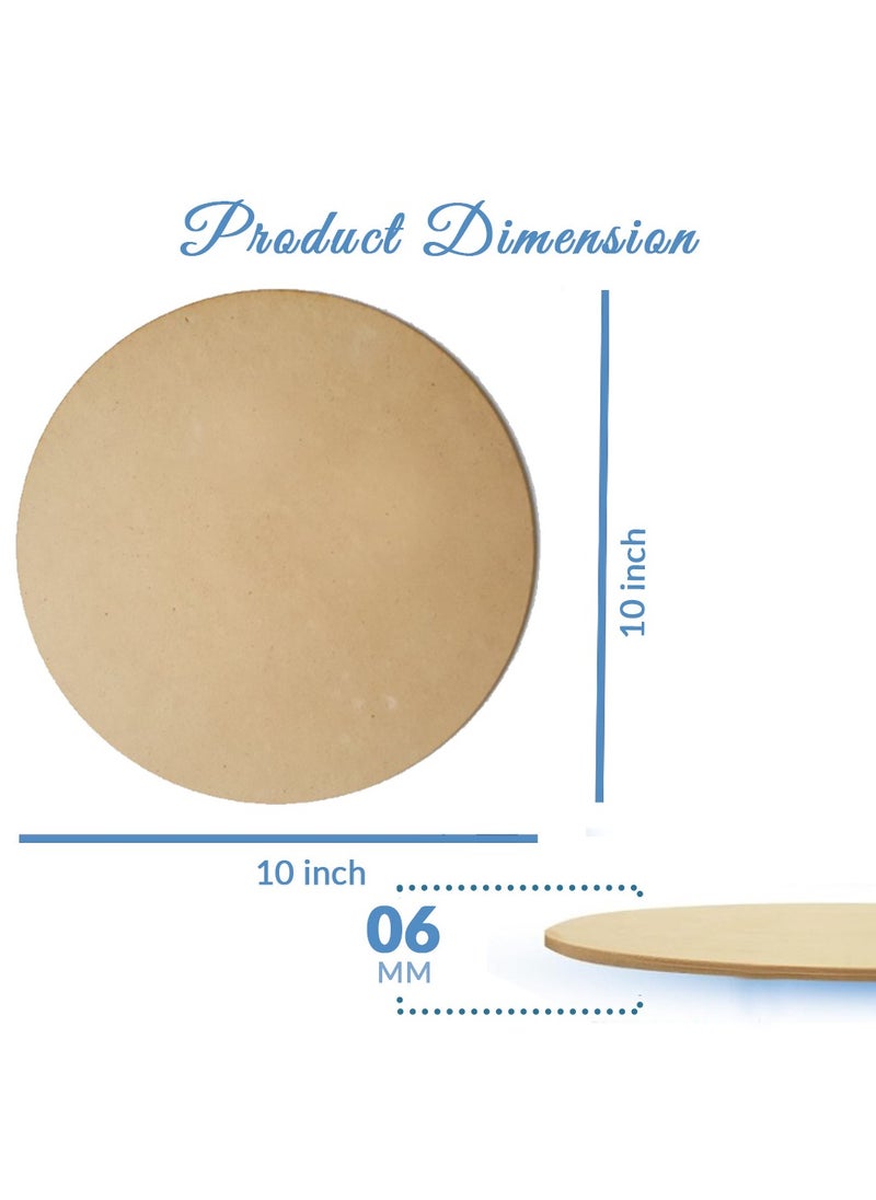 ArtSplash - ArtSplash Plain Round Centre Marked Board Set of 2 for Lippan Art|Mandala kit|Dot Mandala Art Board|Circular Wooden Board|Painting|Resin|Lippan Art Board, Perfect for Painting and Artwork(8 inch) - Image 1