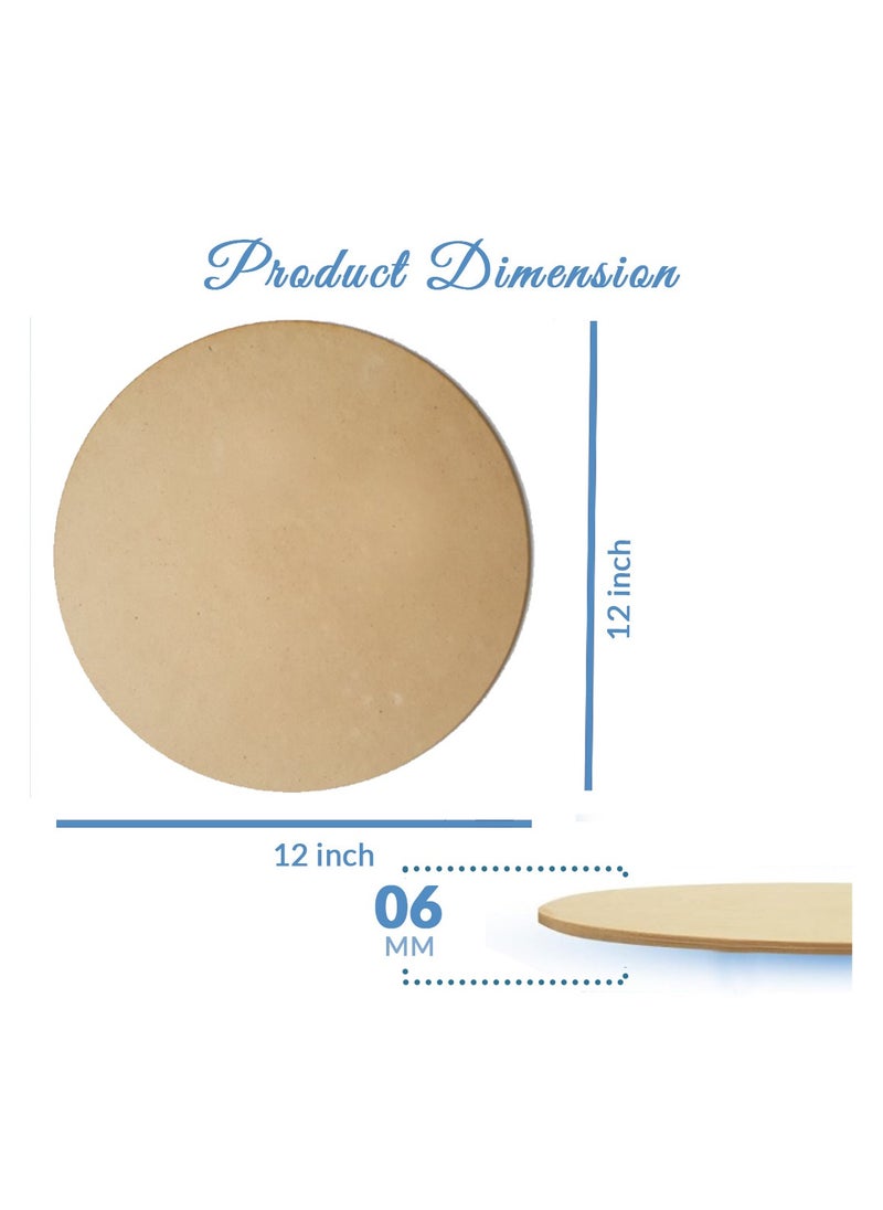 ArtSplash - ArtSplash Plain Round Centre Marked Board Set of 2 for Lippan Art|Mandala kit|Dot Mandala Art Board|Circular Wooden Board|Painting|Resin|Lippan Art Board, Perfect for Painting and Artwork(8 inch) - Image 1
