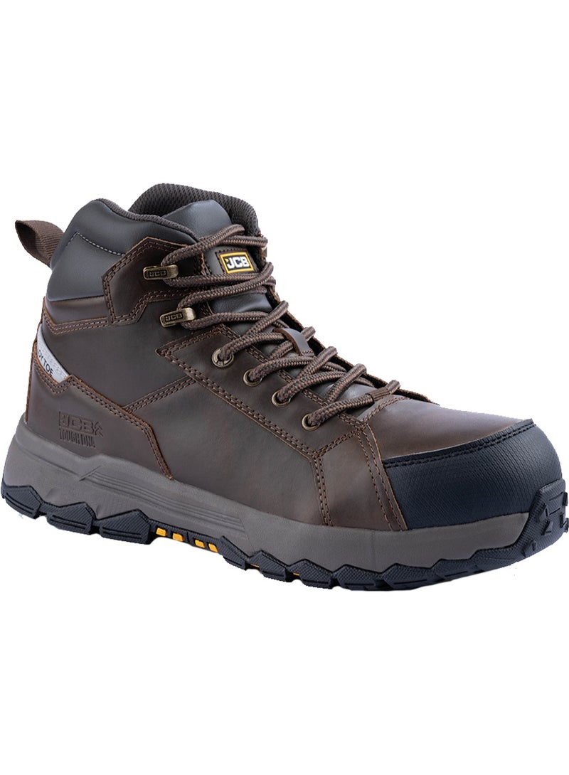 JCB Rugged 6" Safety Boots for Men JCB-005A | Alloy Toe – Oil, Heat & Slip Resistant, ASTM F2413-18 Certified, EH – Mid Brown - Image 1