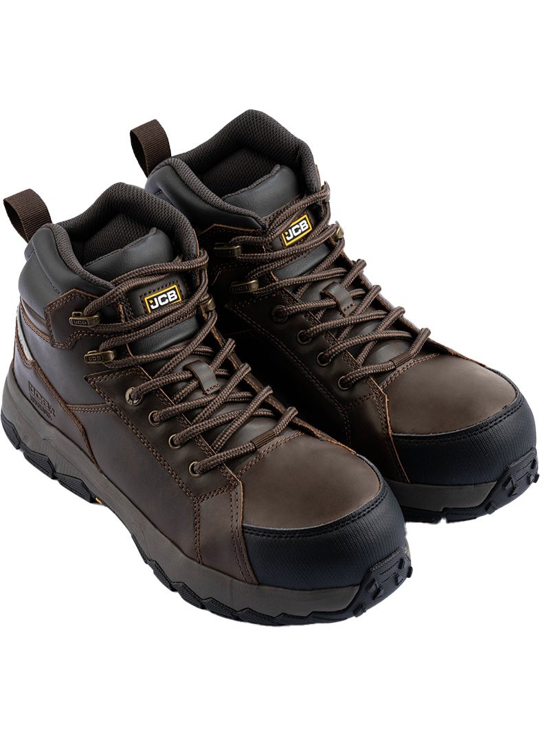 JCB Rugged 6" Safety Boots for Men JCB-005A | Alloy Toe – Oil, Heat & Slip Resistant, ASTM F2413-18 Certified, EH – Mid Brown - Image 4