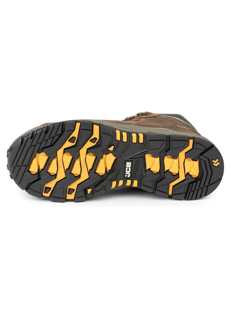 JCB Rugged 6" Safety Boots for Men JCB-005A | Alloy Toe – Oil, Heat & Slip Resistant, ASTM F2413-18 Certified, EH – Mid Brown - Image 4