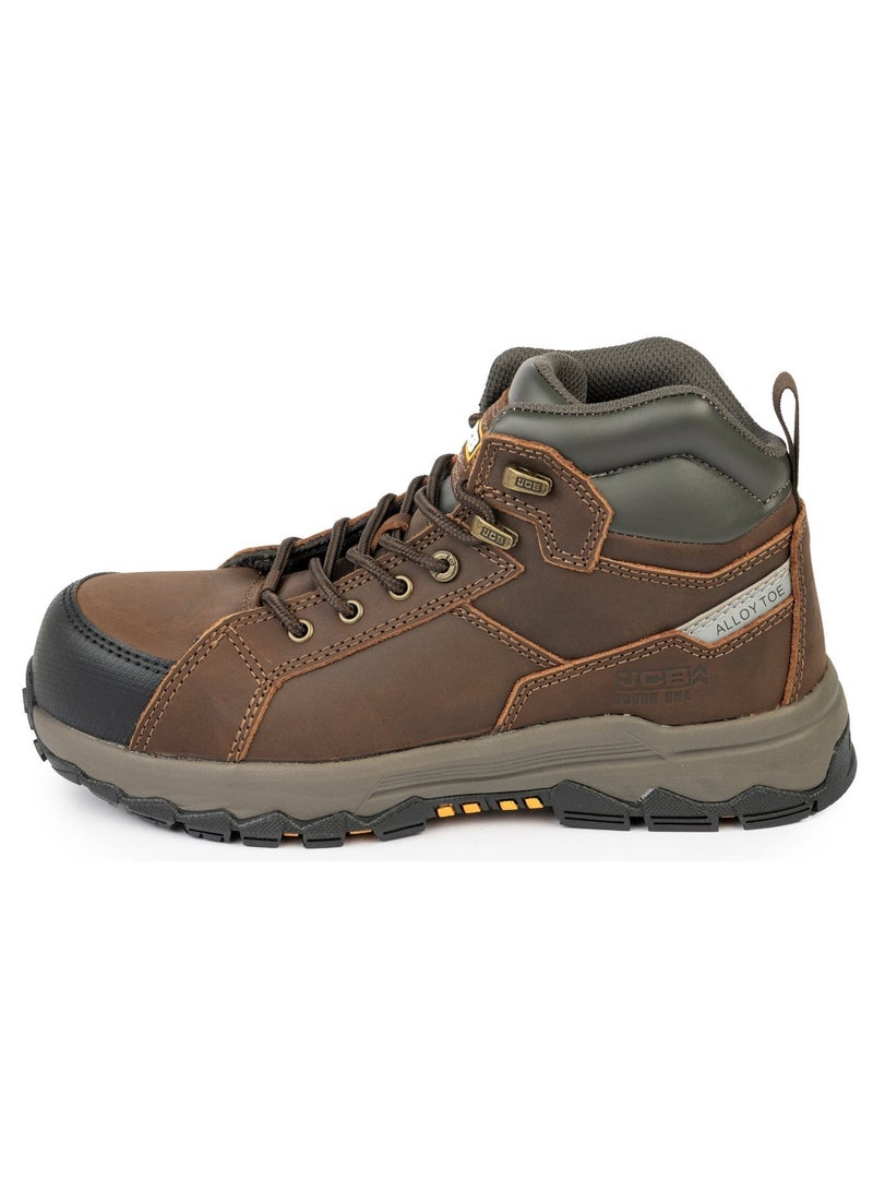 JCB Rugged 6" Safety Boots for Men JCB-005A | Alloy Toe – Oil, Heat & Slip Resistant, ASTM F2413-18 Certified, EH – Mid Brown - Image 2
