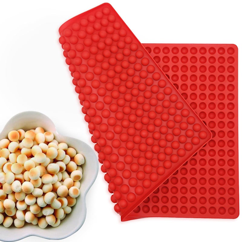 Bongpuda 468Cavity Mini Round Silicone MoldsChocolate Drops Mold  Small Dog Treat maker Semi Sphere Gummy Candy MoldsFor Jelly Candy Gummy Wax Melt Baking Pan