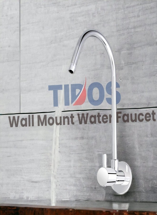 TIDOS صنبور TIDOS مثبت على الحائط بتقنية التناضح العكسي / صنبور تحت الحوض بتقنية التناضح العكسي / أنبوب من الفولاذ المقاوم للصدأ / جسم نحاسي / أنبوب قابل للدوران 360 درجة / (صنبور مثبت على الحائط بتقنية التناضح العكسي) - Image 4