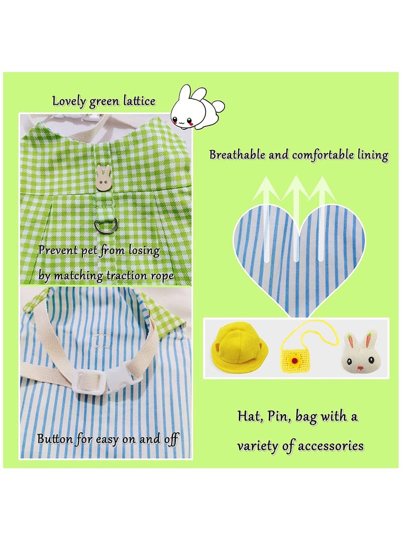 SOLARAE Pet Rabbit Harness Vest and Leash Set, with Mini Hat Bag Cute Brooch for Rabbit Ferret Teacup Poodle Kitten Small Animal - Image 4
