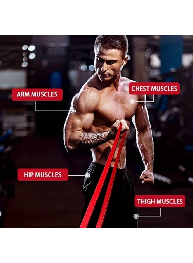 Shopeleven Shopeleven Resistance Bands: Strength Training, Body Building, Working Out, Stretching Resistance Tube  (Red)  - Image 2