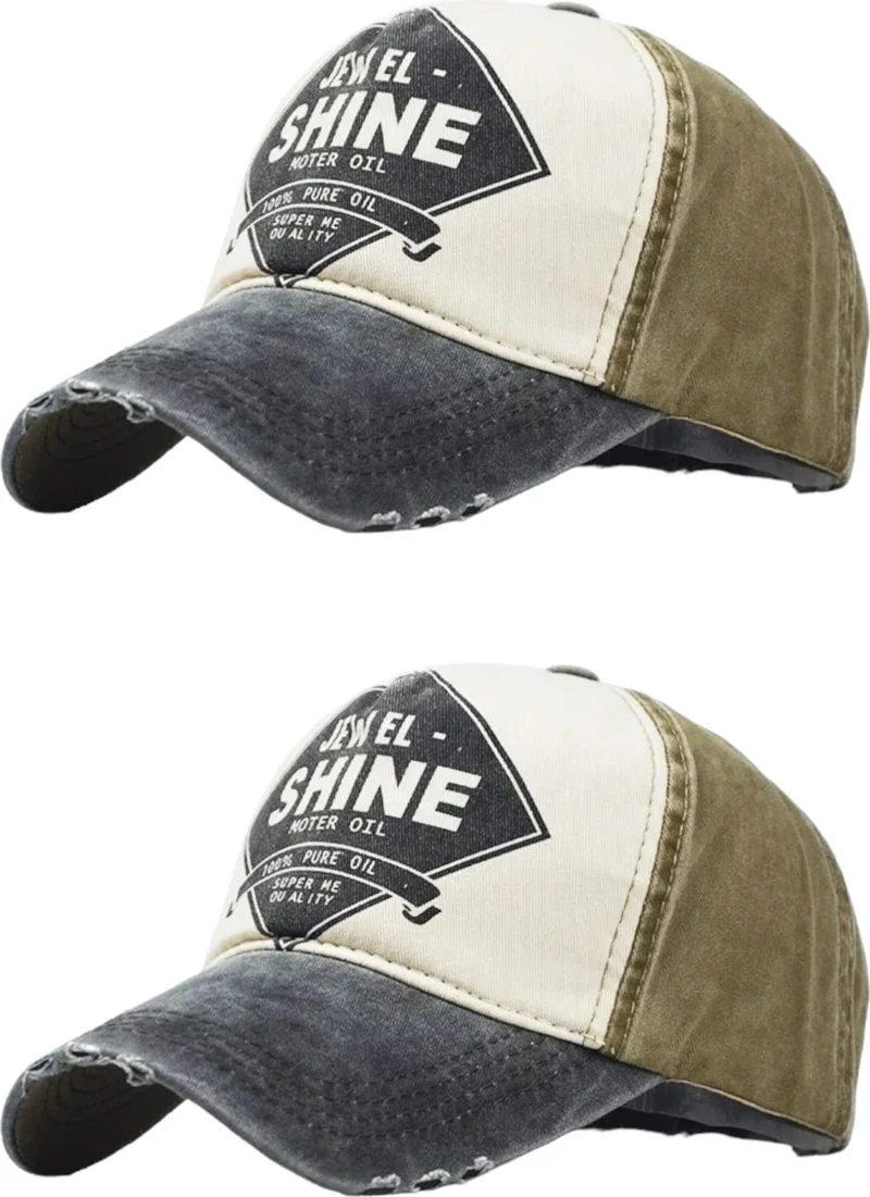 تيزجيلسين Antique Jewel Shine Adjustable Baseball Cap Hat Set of 2