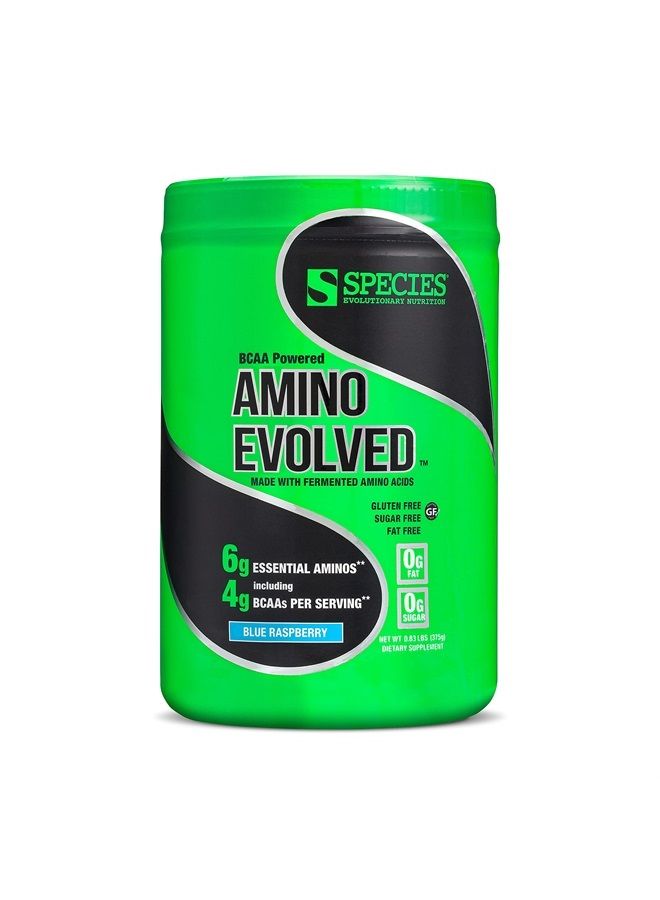 Species Nutrition Amino Evolved EAA & BCAA Powder, Fermented Amino Acids, Branched Chain Amino Acid Muscle Recovery & Endurance, Pre & Post Workout Supplement (Blue Raspberry, 30 Servings) - Image 1