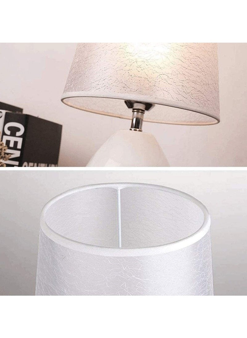 Bolivia's - Bedside Table Lamp - Modern Simple Bedroom Lamps with Fabric Shade Reading Nightstand Lamps for Living Room Kids Room College Dorm Office - Image 1