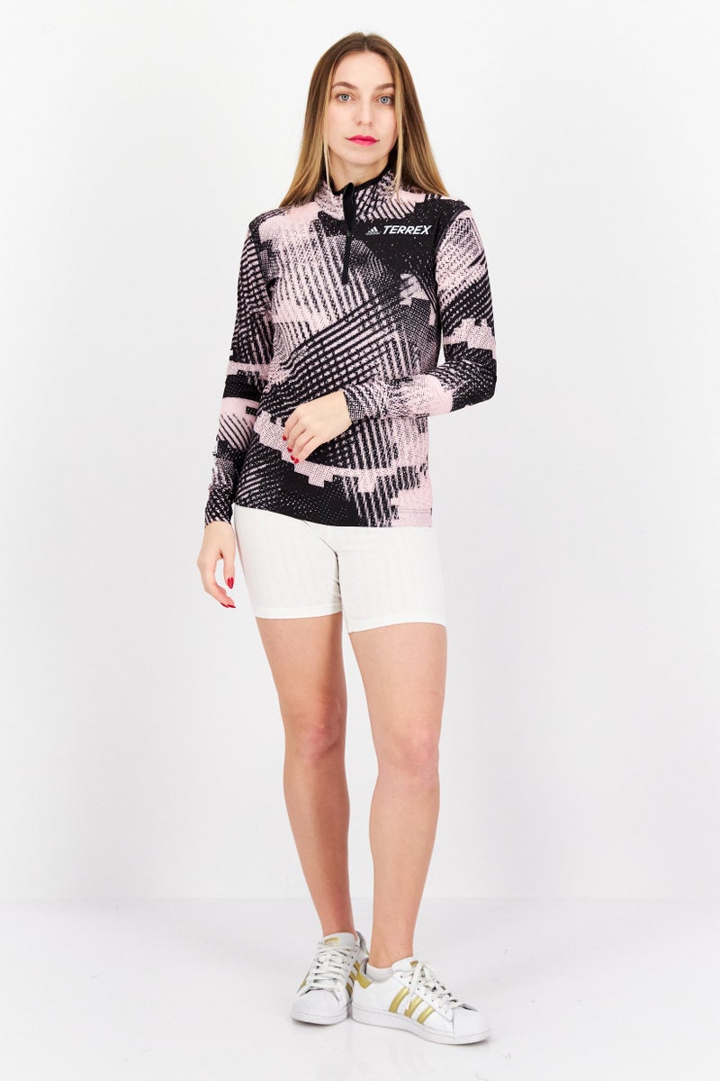 Adidas Women Sportswear Fit Long Sleeves Training Sweatshirt, Pink  - Image 2