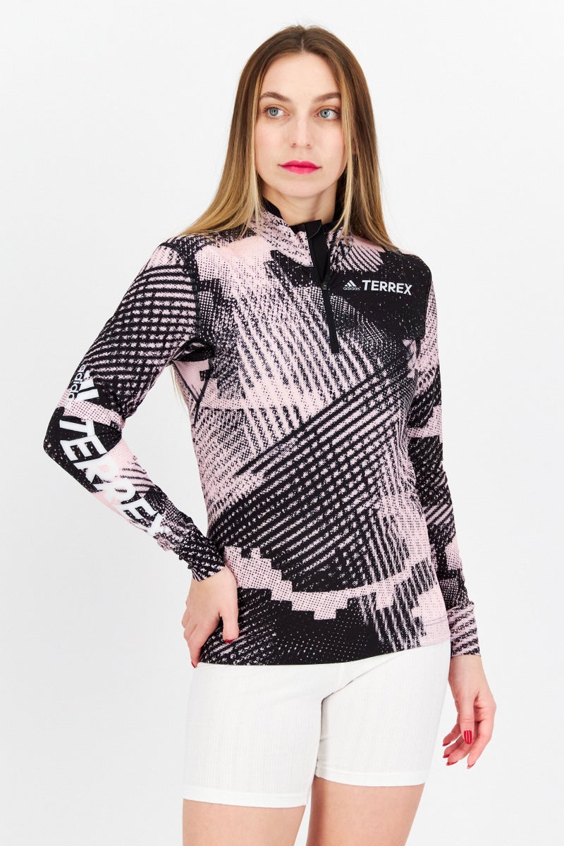 Adidas Women Sportswear Fit Long Sleeves Training Sweatshirt, Pink  - Image 1