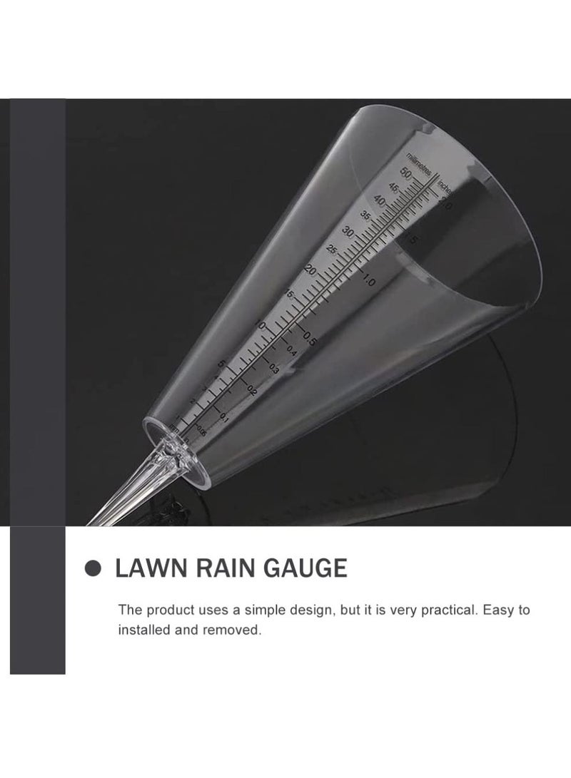 SYOSI ٣ قطع مقاييس مطر مخروطية، كوب قياس بلاستيكي شفاف مع مقياس كوب قياس مطر مخروطي للحديقة والعشب والفناء في الهواء الطلق - Image 5