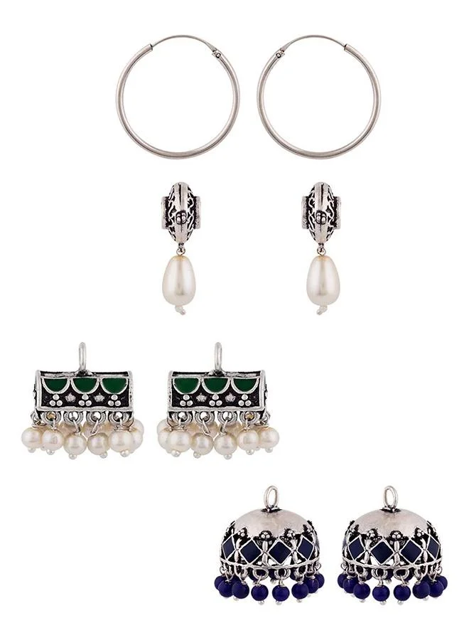 VOYLLA 4 in One Interchangeable Hoop Earrings