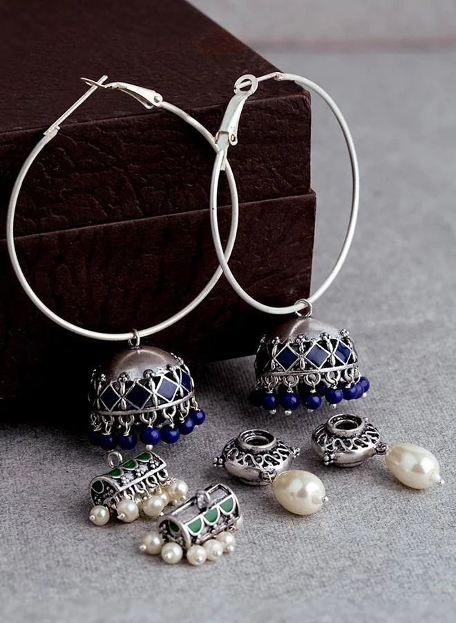 VOYLLA 4 in One Interchangeable Hoop Earrings