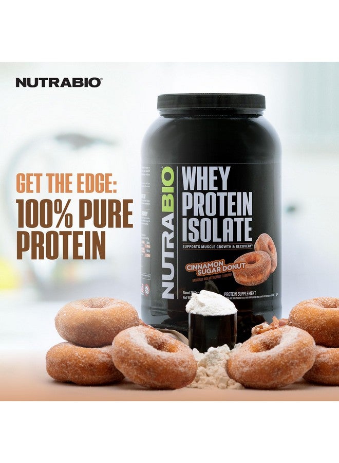 NutraBio 100% Whey Protein Isolate Protein Powder, 25g Protein with Complete Amino Acid Profile, Soy and Gluten Free, Low Carb and Low Calorie Whey Protein Powder, Cinnamon Sugar Donut, 2 Lbs. - Image 2