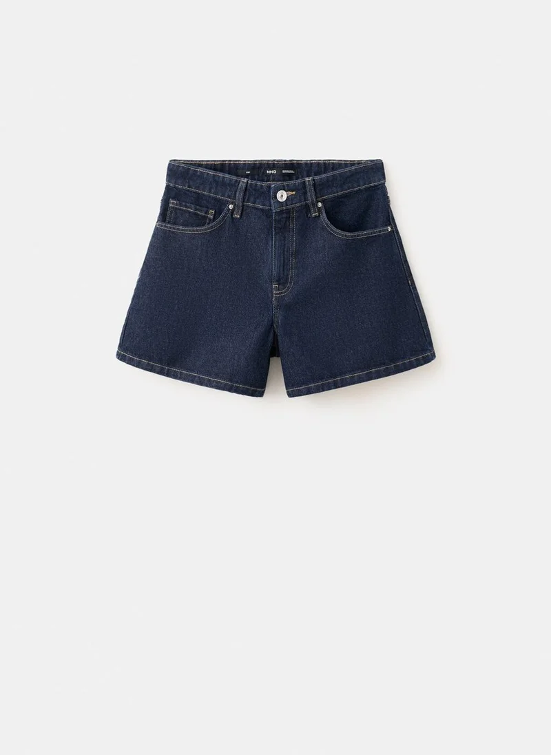 Mango TS-TEJANO SOFT Straight-Fit Denim Shorts for Women | Best Price UAE