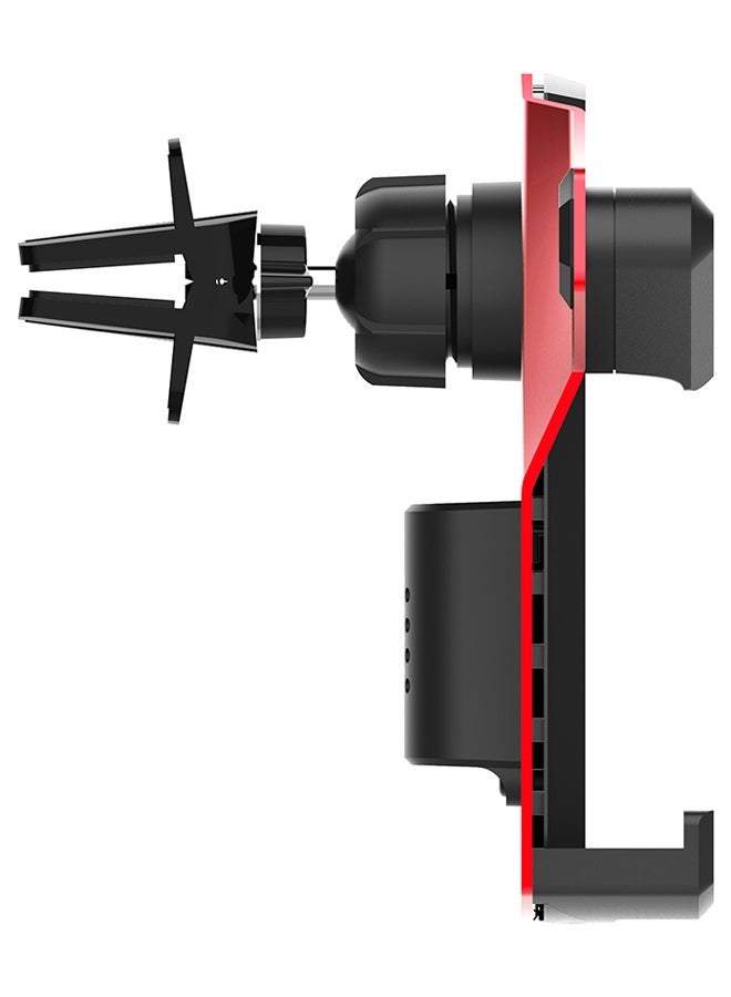 MUNTAQI Air Vent Wireless Car Charger Mount Red/Black - Image 4