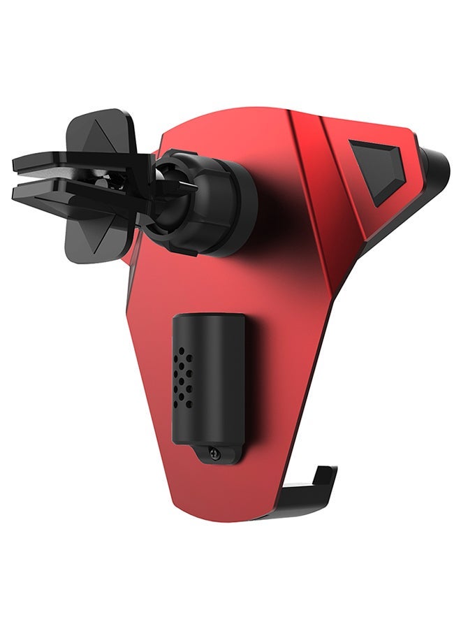 MUNTAQI Air Vent Wireless Car Charger Mount Red/Black - Image 2