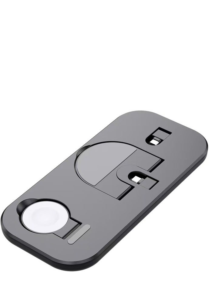 General Three in one wireless charger multifunctional charging base suitable for 6-13 series mobile phones, watches, headphones (black regular version)  - Image 4