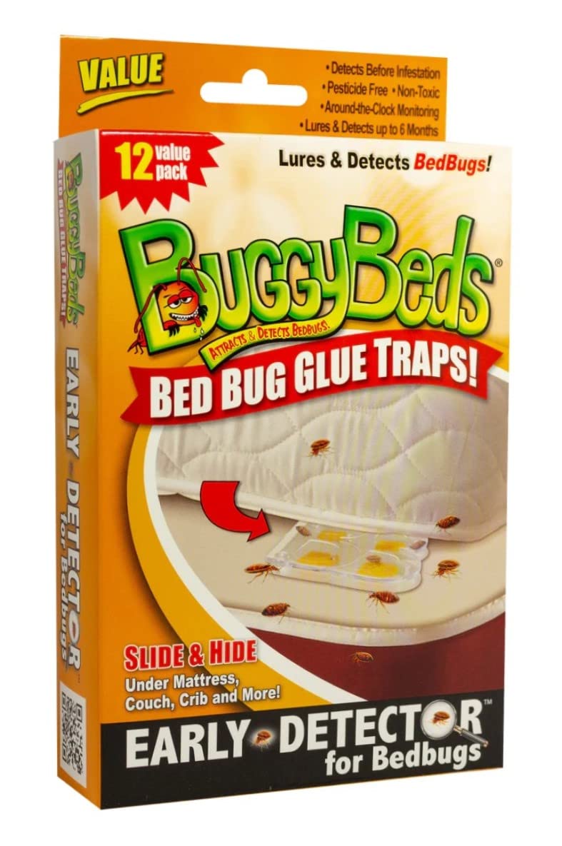 BuggyBeds Bed Bug Glue Traps Home 12 Pack