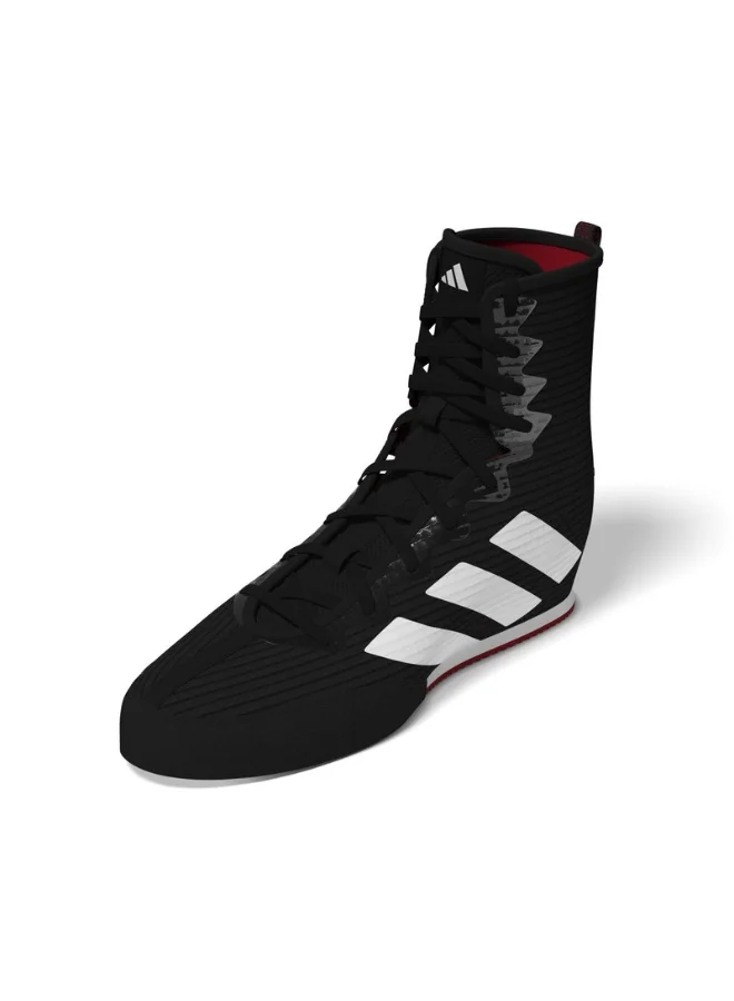 adidas Box Hog 4 Black Boxing Shoes For Unisex 6.5