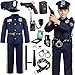 Joycover Police Costume for Kids Career Day Officer Costume for Boys Girls with Toy Accessories Toddler Kids Halloween Costumes Cop Outfit Kit for Halloween Dress Up Pretend Roleplay S - Image 3