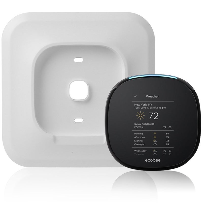 حامل لوحة الجدار لثرموستات Ecobee 4 الذكي واي فاي باللون الأبيض