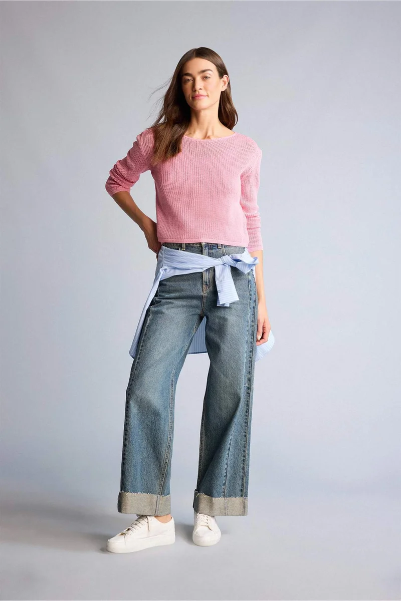 ديفاكتو Oversize Fit Boat Collar Pullover