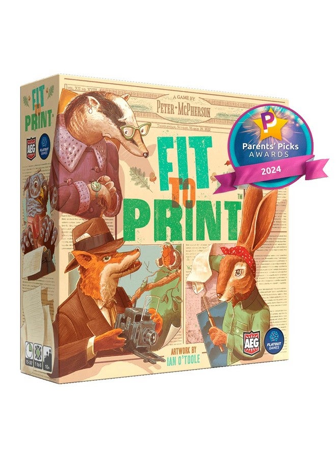 AEG Games AEG & Flatout Games | Fit to Print | Build your Newspaper! | From the Creators of Cascadia | Easy to Learn | Quick to Play | Ages 10+ | For 1-6 Players - Image 1