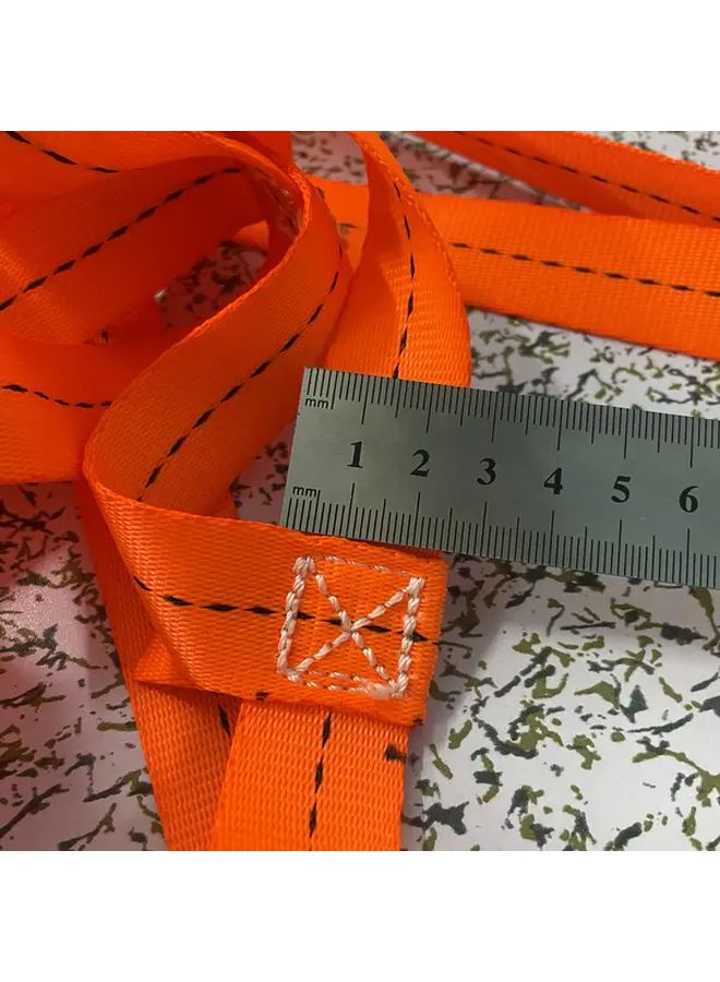 Orange Heavy Duty Flat Lifting Net 3.28x3.28 Feet Durable Polyester Mesh for Warehouse Storage - Image 5