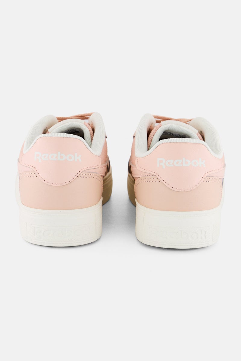 Reebok Women Court Advantage Bold Lace Up Tennis Shoes, Rose Pink  - Image 2