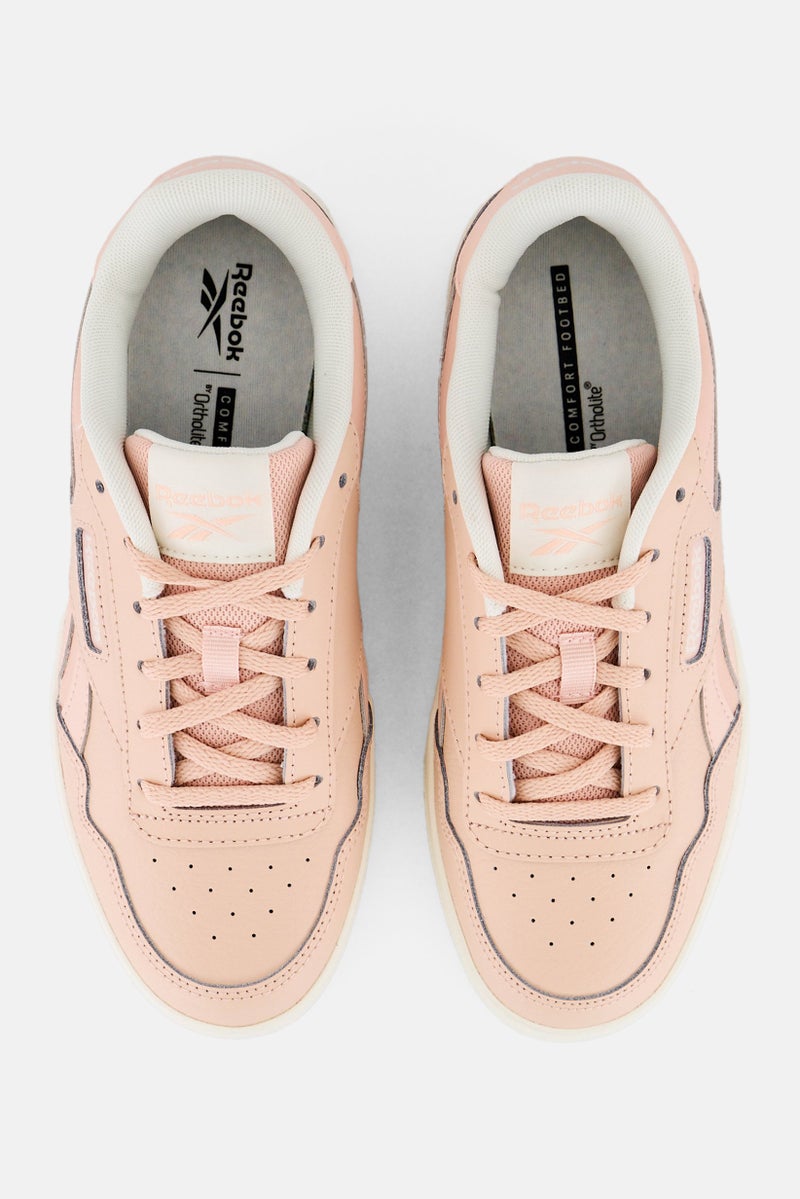 Reebok Women Court Advantage Bold Lace Up Tennis Shoes, Rose Pink  - Image 4