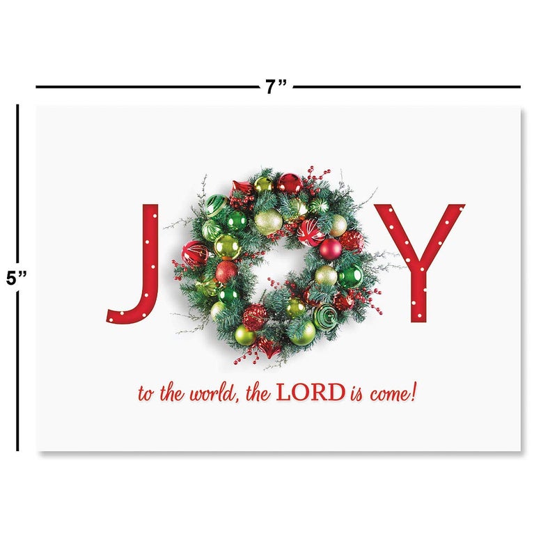 Current Great Joy Christmas Greeting Cards Set - Set of 18 Large 5 x 7-Inch Folded Cards, Themed Religious Holiday Card Value Pack, Envelopes Included - Image 2