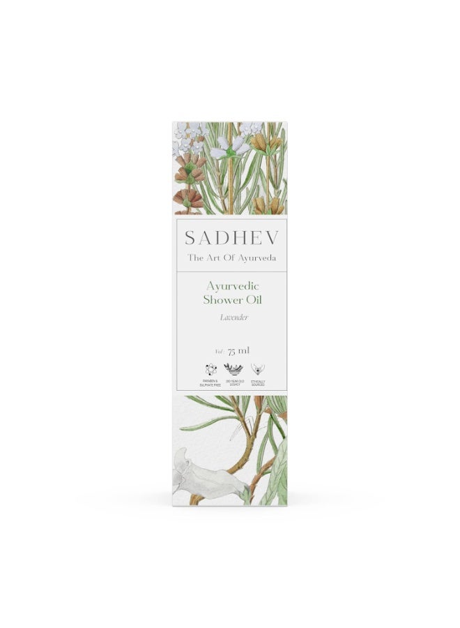 Sadhev Lavender Shower Oil - 75ml - Image 4