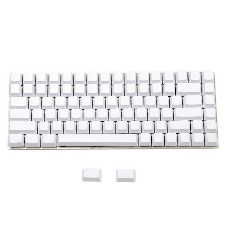 YMDK White Black Dolch Thick PBT 84 68 64 Blank Keyset OEM Profile Keycaps for MX Mechanical Keyboard Keychron K2 K6 Keycool Tada68 YD64 (White) - Image 1