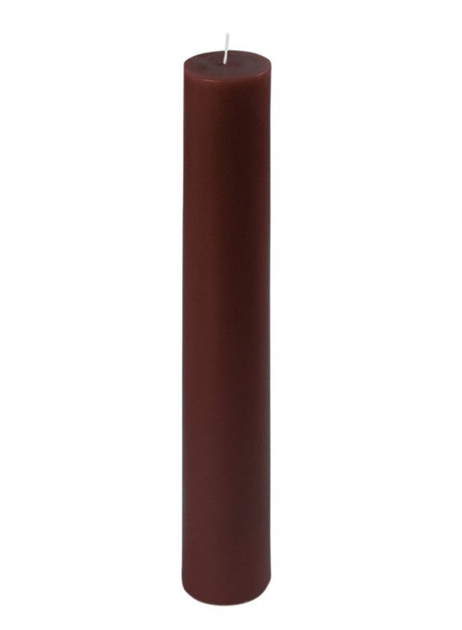 Jeco 2 x 9 Inch Brown Pillar Candle - Image 1