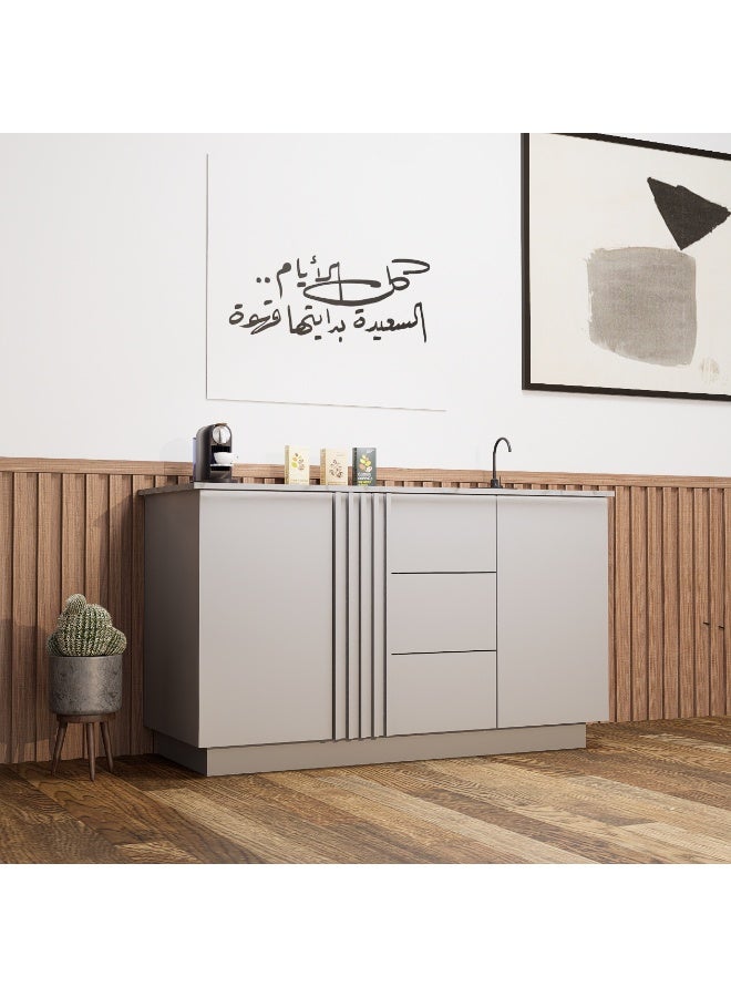 كوفي وورلد ركن القهوة بكج شامل الاضاءة المخفية والرينزر والسلة والحنفية - Image 3