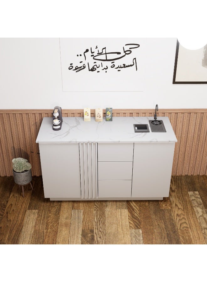 كوفي وورلد ركن القهوة بكج شامل الاضاءة المخفية والرينزر والسلة والحنفية - Image 4