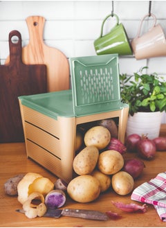 Beige-Green Potatoes & Vegetables Keeper 3 Liter|Vegetables  Keeper| Vegetables storage box | Vegetables storage container |BPA Free | Made in Itlay - pzsku/Z7E8069CFA1F6708939F5Z/45/_/1699523642/f632b051-3b05-4e6d-bca7-8bcf1712c0e6