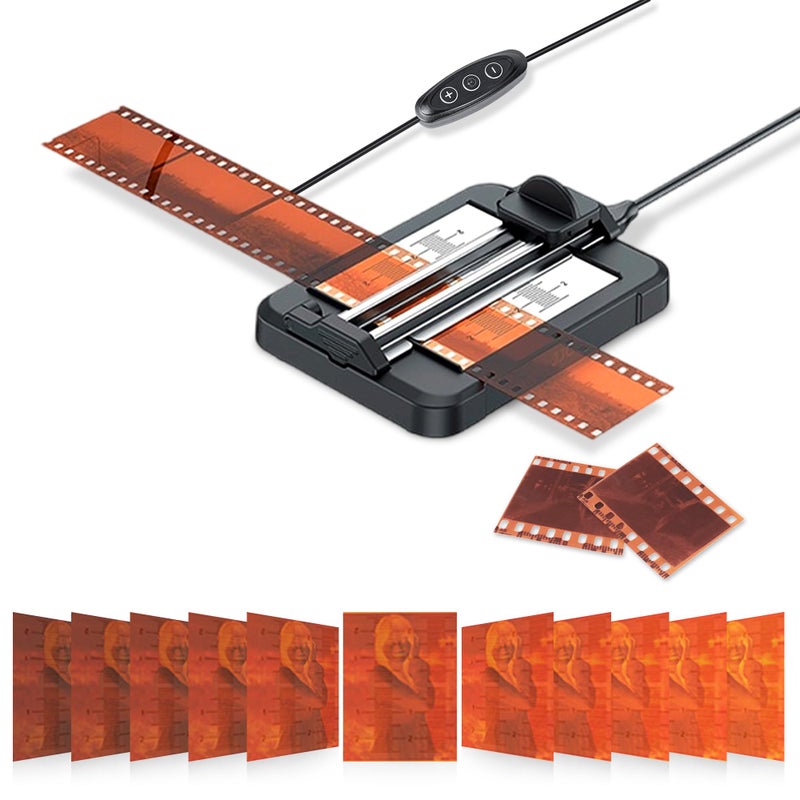 JJC Negative Slide Film Cutter for 35mm 120 Format Strip 35mm Film Trimmer with 11Level Brightness Adjustable LED Backlight Panel Support USBC Charging and Graduated Mark for Clean Cutting - Image 2